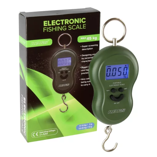 Nevis Elektromos mérleg 45 kg horgászmérleg