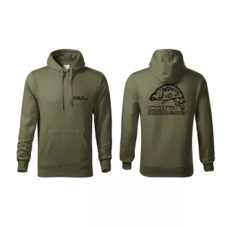 Carp Academy Carp kapucnis zöld L pulóver