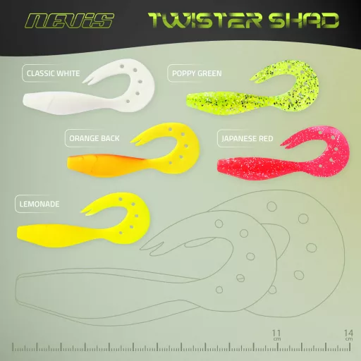 Nevis Shad Lemonade 11 cm 10,76 g 3 db/csomag twister