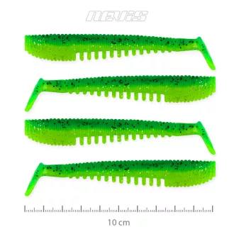   Nevis Impulse Shad Poison zöld 10 cm 6,92 g 4 db/csomag gumihal