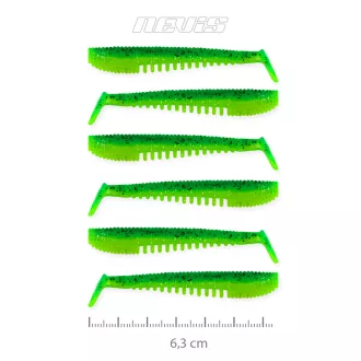   Nevis Impulse Shad Poison zöld 6,3 cm 1,77 g 6 db/csomag gumihal