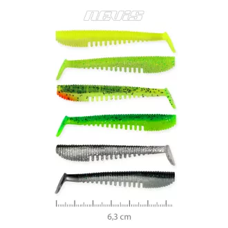  Nevis Impulse Shad 6szín 6 szín 6,3 cm 1,77 g 6 db/csomag gumihal