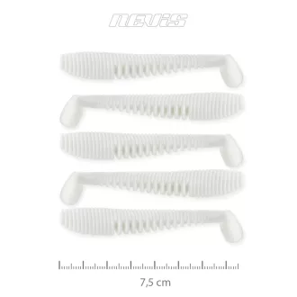   Nevis Impulse Shad Classic fehér 7,5 cm 3,05 g 5 db/csomag gumihal