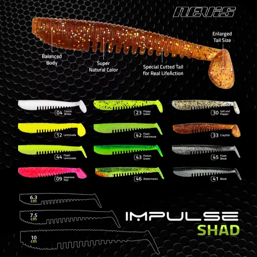 Nevis Impulse Shad Crayfish 7,5 cm 3,05 g 5 db/csomag gumihal