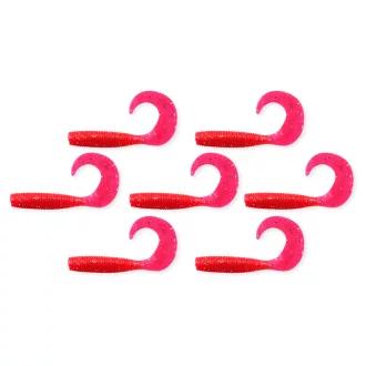 Nevis piros flitter 6 cm 2,54 g 7 db/csomag twister