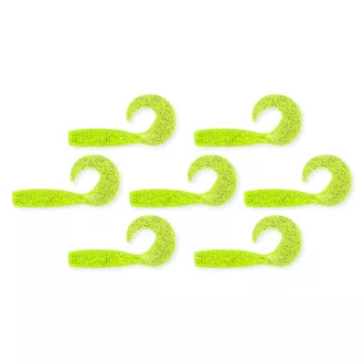 Nevis fluo zöld flitter 6 cm 2,54 g 7 db/csomag twister