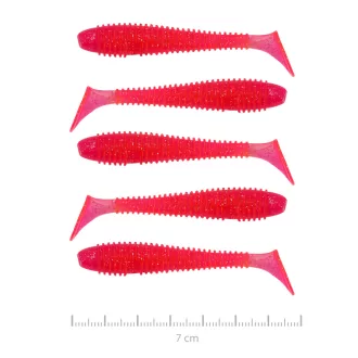 Nevis Swinger Japanese piros 7 cm 2,96 g 5 db/csomag gumihal