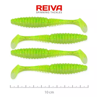   Reiva Zander Power Shad Flash chartreuse 10 cm 7,05 g 4 db/csomag gumihal