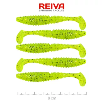   Reiva Zander Power Shad Poppy zöld 8 cm 3,18 g 5 db/csomag gumihal