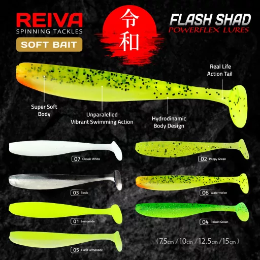 Reiva Flash Shad Lemonade 7,5 cm 2,26 g 5 db/csomag gumihal