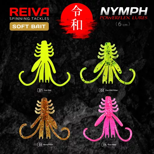 Reiva NYMPH Flitter rózsaszín Flitter 6 cm 12 db/csomag lágy műcsali