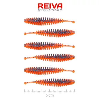   Reiva Tiny Worm narancs Disco 6 cm 1,1 g 6 db/csomag lágy műcsali