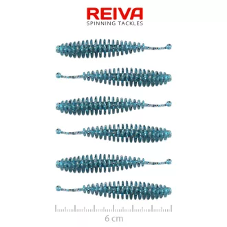   Reiva Tiny Worm kék Shiner 6 cm 1,1 g 6 db/csomag lágy műcsali