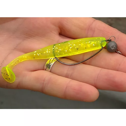 Reiva offset Worm 2/0-s fekete szakállas offset horog 5 db/csomag