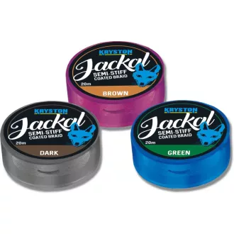   Kryston Jackal Semi-Stiff 20 m 30 lb barna fonott előkezsinór