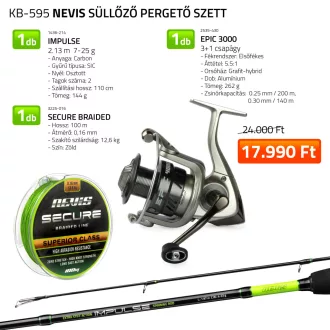 Nevis Impulse süllőző pergető szett 213 cm