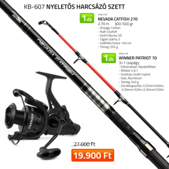 Nevis Nevada Catfish nyeletőfékes harcsázó szett 270 cm