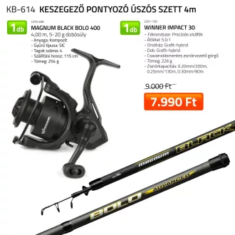 Nevis Black Bolo keszegező-pontyozó úszós szett 400 cm