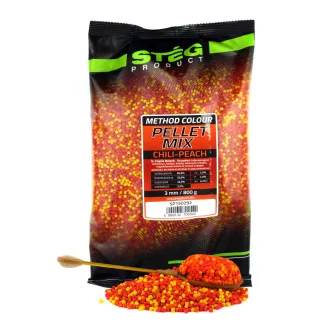Stég Pellet Mix Chili-peach 3 mm 800 g etetőpellet
