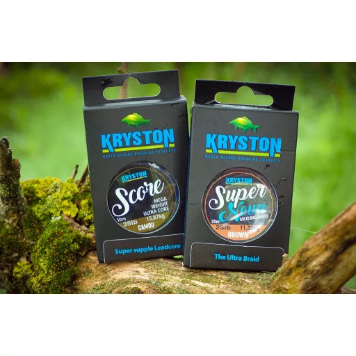 Kryston Super Nova Solid Bag Braid Dark Silt 20 m 35 lb sötétbarna fonott előkezsinór
