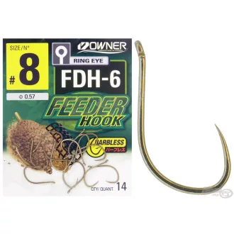   Owner FDH-6 10-es füles szakáll nélküli horog 14 db/csomag