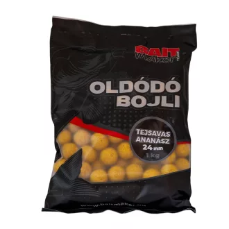   Bait Maker BaitMaker Oldódó Tejsavas Ananász 24 mm 1 kg etetőbojli