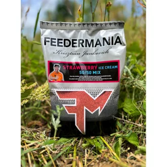   Feedermánia Groundbait 50 50 Mix Strawberry Ice Cream etetőanyag 800 g