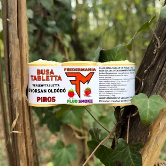   Feedermánia Fluo Smoke Busa Versenytabletta Gyorsan Oldódó Piros busa tabletta