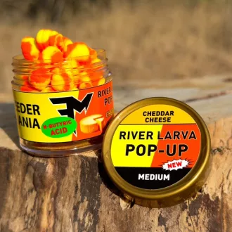   Feedermánia River Larva Cheddar Cheese Medium (cheddar sajt-vajsav) 30 g pop-up csali 9–10 mm