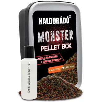   Haldorádó Monster Pellet Box Vajsav & Tengeri Rák 400 g + 100 ml aroma etetőpellet