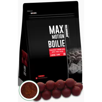   Haldorádó Max Motion Long Life Fűszeres Vörös Máj 16 mm 800 g etetőbojli