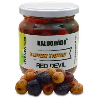   Haldorádó Turbo Tigris Üveges Tigrismogyoró Red Devil horogra való tigrismogyoró 130 g