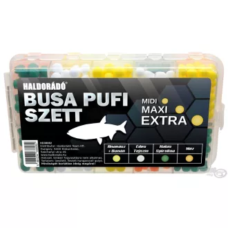   Haldorádó Busa Pufi lebegtetőgolyó-szett, 4 íz, 3 méret