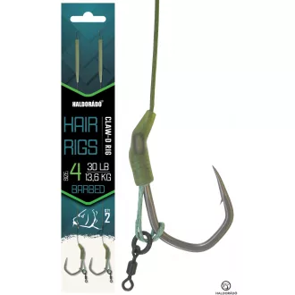   Haldorádó Claw D-rig saskarom horoggal ellátott univerzális horogelőke 4-es előkötött horog 2 db/csomag