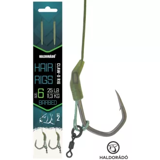   Haldorádó Claw D-rig saskarom horoggal ellátott univerzális horogelőke 6-os előkötött horog 2 db/csomag