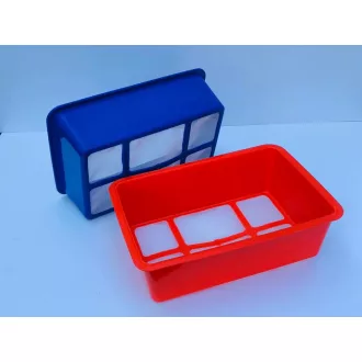   Top Mix Műanyag csali tálca szita aljú 20 × 30 × 10 cm etetőanyag-rosta