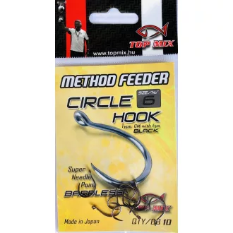   Top Mix method feeder Circle 6-os füles szakáll nélküli horog