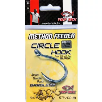   Top Mix method feeder Circle 12-es füles szakáll nélküli horog
